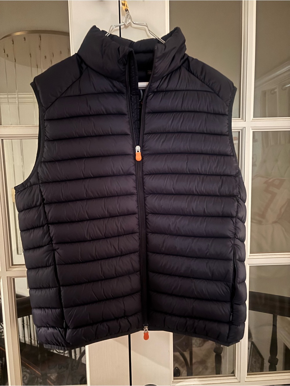 Save The Duck Light Quilted Puffer Vest in Deep Navy